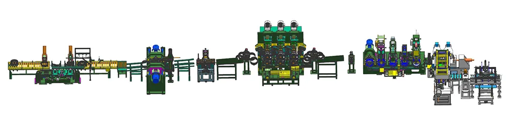 Ligne de production de jantes en acier entièrement automatique