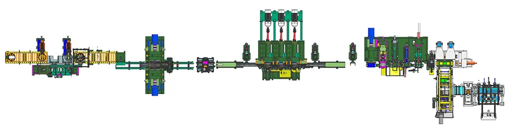 Ligne de production de jantes en acier entièrement automatique