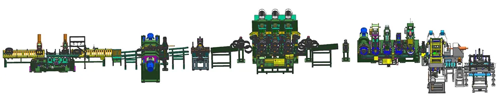 Ligne de production de jantes en acier entièrement automatique